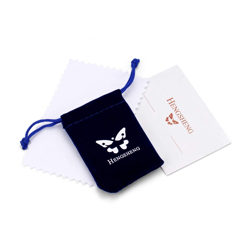 HENGSHENG Pearl Jewelry Set For Women S925 Sterling Silver Necklace & Earrings Set Freshwater Pearl Pendant Cage Set for Wedding Anniversary Prom Birthday Gift - Silvery Black