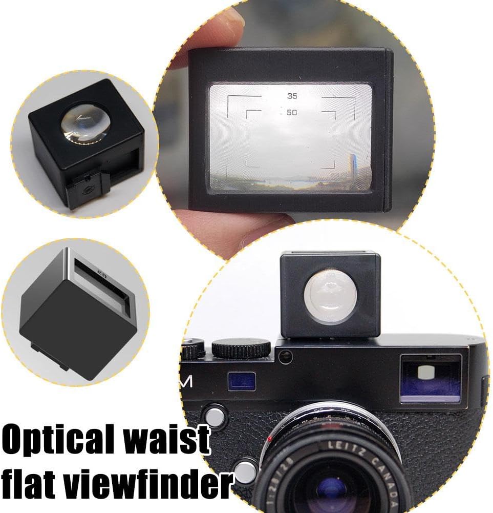 Generic 28mm Optical Waist Level Viewfinder, Replacement Camera External Optical Viewfinder Waist Level Finder