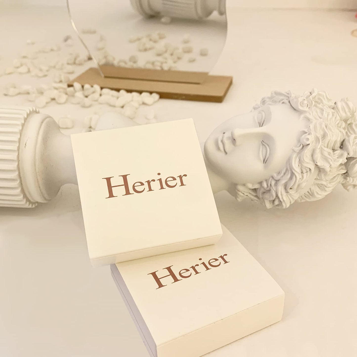 HERIER Gold Bangle Bracelets Stack for Women Trendy 14K Gold Plated Cuban Chain Bracelets Set Jewelry for Women Non Tarnish