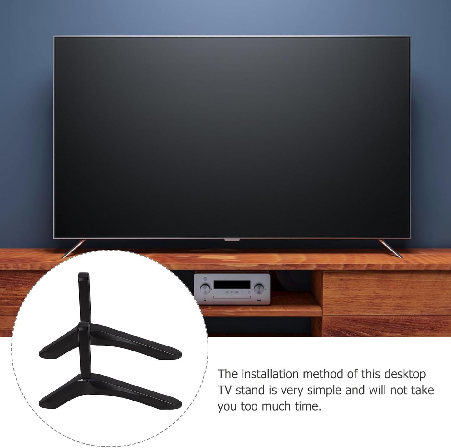 BESPORTBLE Universal Tv Stand Base with Screws Replacement Television Table Support Holder for Desktop Tvs for Home