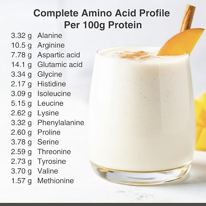 Organic Hemp Protein Powder, Plant Based and Vegan Protein Shake, Lactose and Dairy Free, Gluten Free, Clean and Natural- Vanilla (20 Servings)