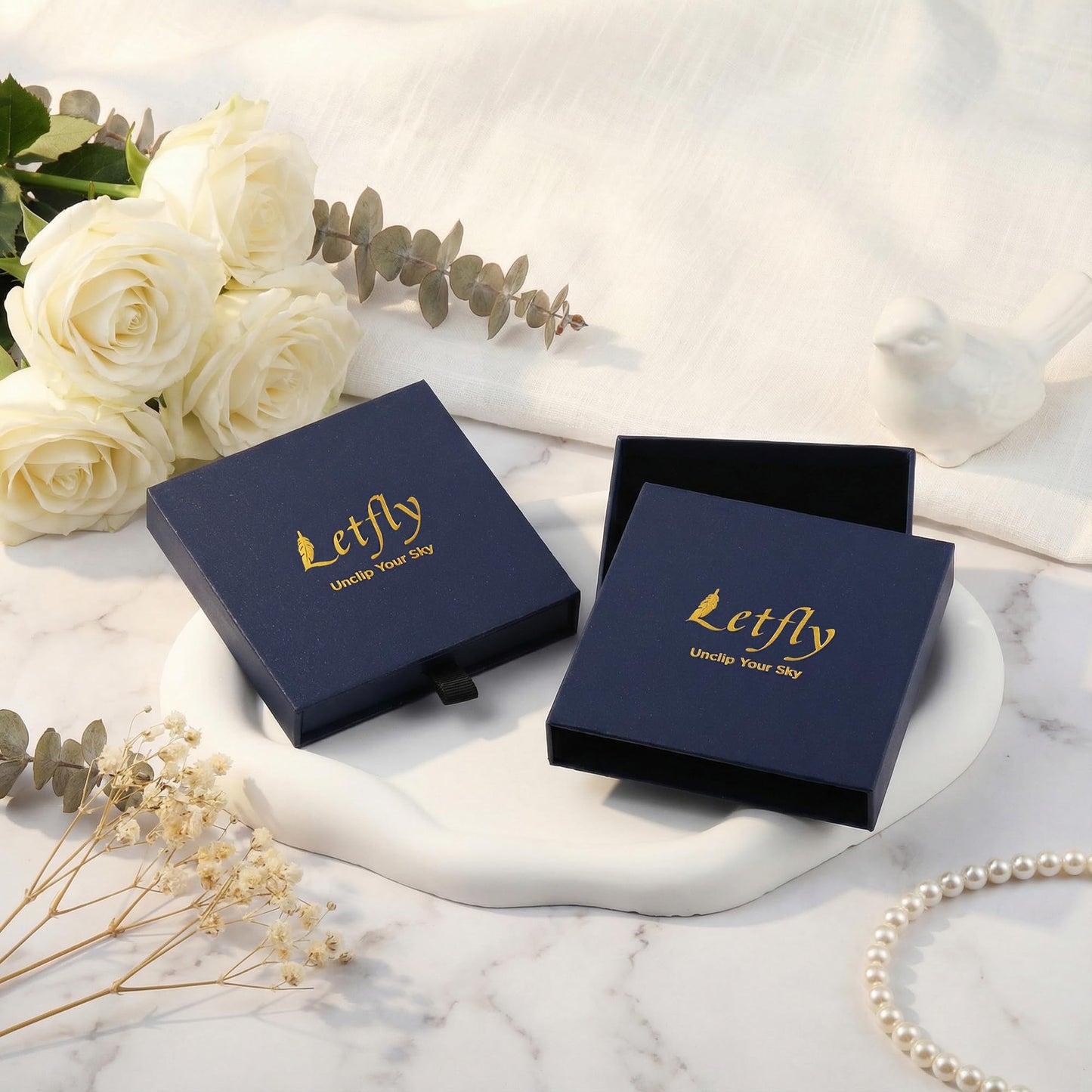 LETFLY Birth Flower Necklaces for Women, 18K Gold Plated Oval Shaped Handmade Floral Pendant, Pressed Flower Necklace Jewelry Gifts Joy