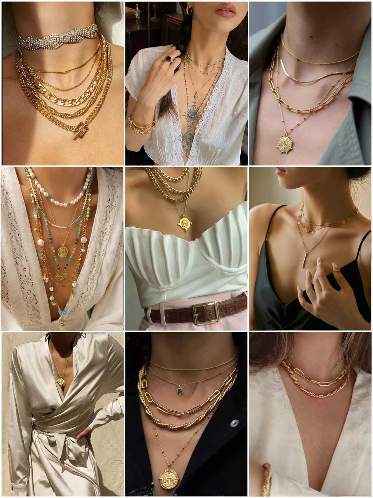 Layering Magnetic Necklace Clasps, Multiple Necklace Clasp,Necklace Clasps for Layered Look,Stainless Steel Chain Link Clasps for Necklaces and Bracelets, Silver, Gold (4pcs|Golden Silver B)