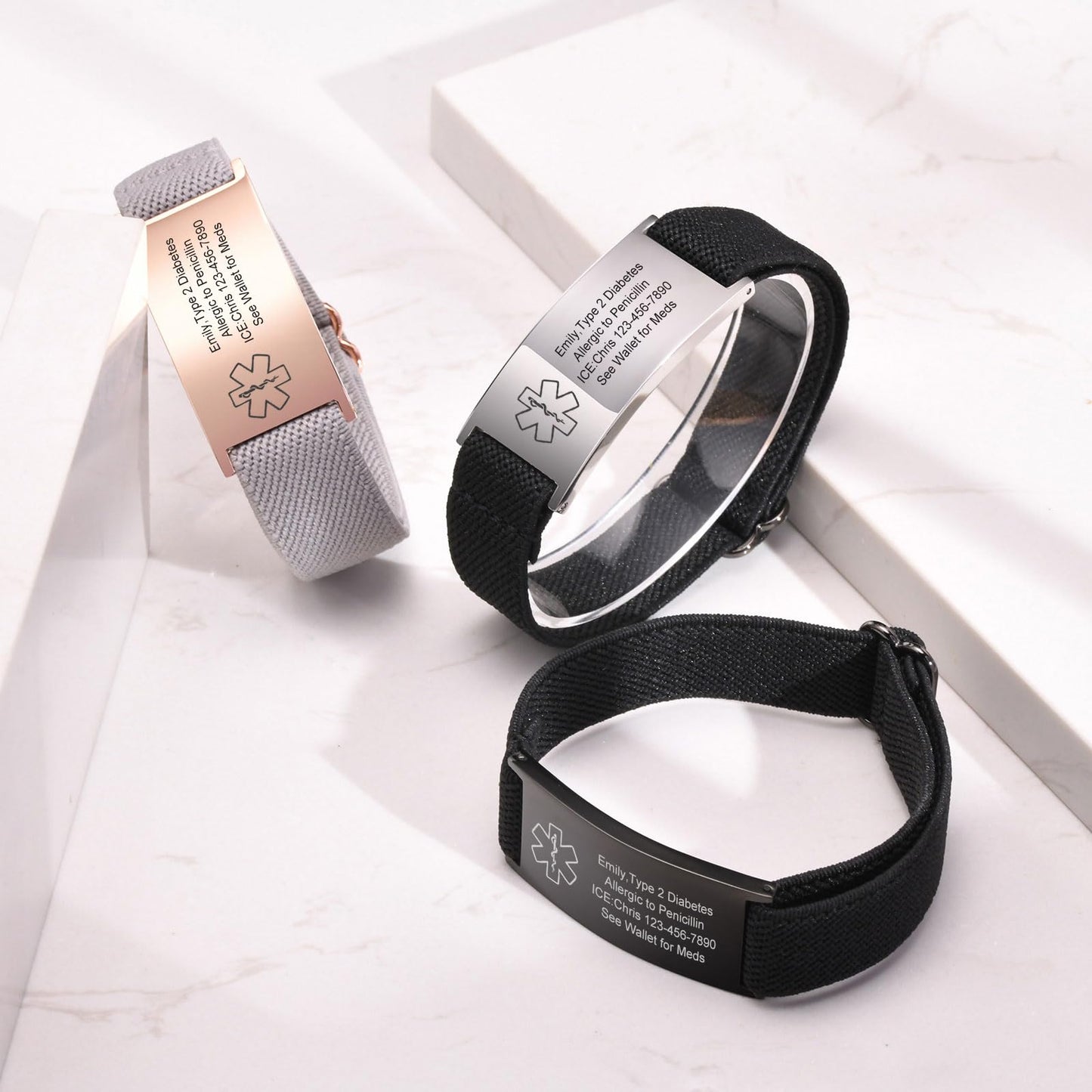 VNOX Dnr(Do Not Resuscitate) Medical Alert Bracelets for Women Men Patients Stainless Steel Emergency Bracelets Wristbandersonalized Mens Life Health Alert Bracelet