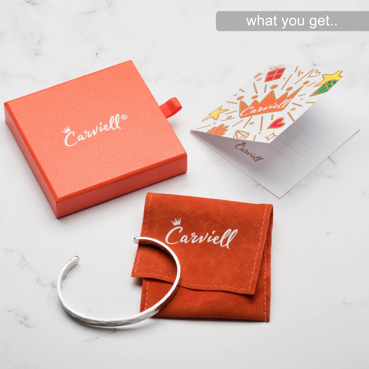 Carviell Inspirational Gold Bracelet for Teens - Confirmation Gift Idea, Birthday, Confirmation or Christmas Gift for your Daughter, Granddaughter, Student, or Niece, Engraved Cuff Jewelry for Teenagers