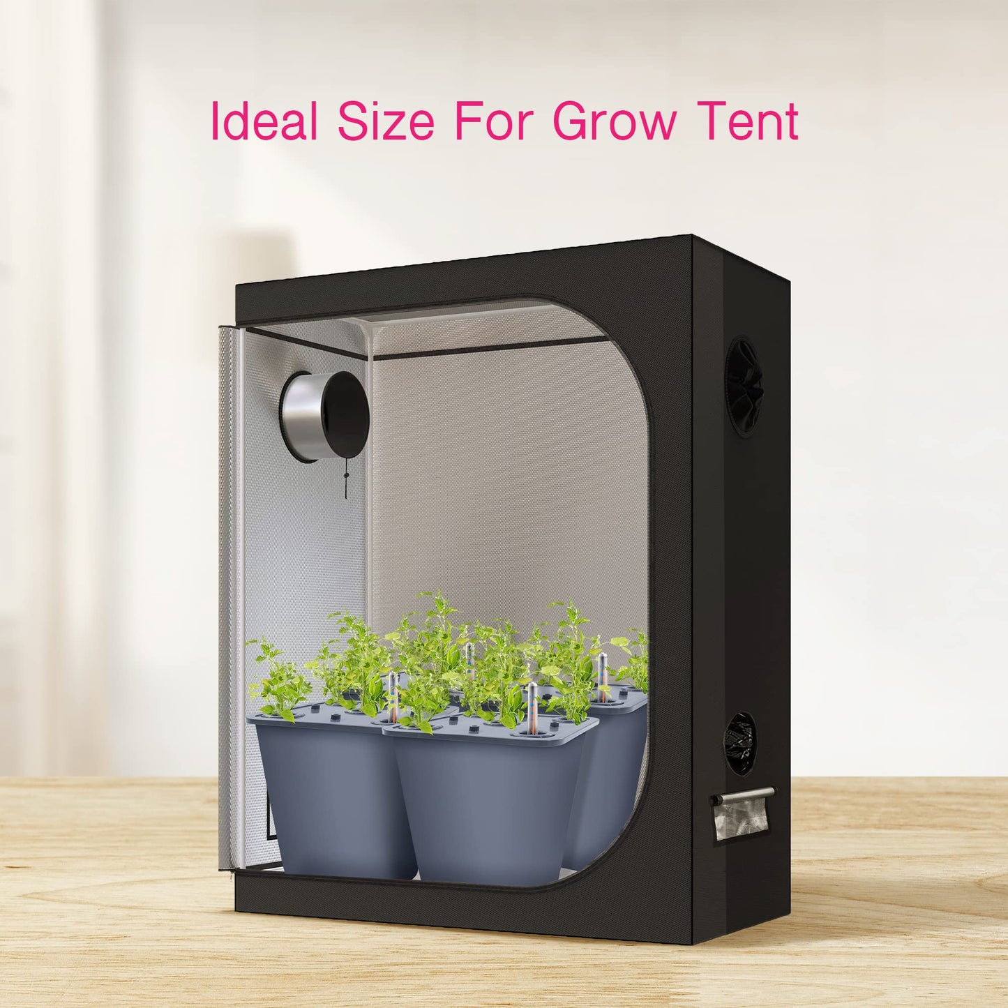 Lawnful 4 Hydroponic Buckets Kit for Plants, Hydroponics Growing System for Herbs/Tomato/Vegetables, DWC System with Air Pump & Germination Tray (Complete Indoor Hydroponic Gardening Supplies)