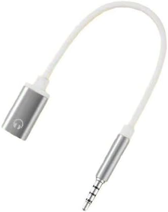 YuanHolumid 3.5mm 3.5mm MP3 Silver Male to TypeC Female Audio Cable Cord Analog Cable Converter Earphone Adapter