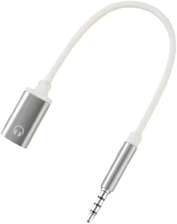 Zhuluck 3.5mm 3.5mm MP3 Silver Male to TypeC Female Audio Cable Cord Analog Cable Type-C Converter Earphone Adapter