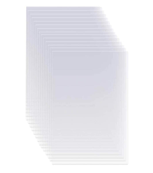 15 Pack 6 Mil Clear Mylar Stencil Sheets, 12" x 24" Blank Stencils, Reusable Template Material, Make Your Own Stencil Compatible Vinyl Cutting Machine
