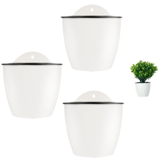 Texvora Set Of 3 Hooks For Flower Hanging Pots: Self-Watering Planter In Resin For Balcony Decor