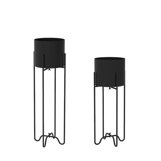 Metal Plant Stands with Flowerpot, Outdoor & Indoor Plants Stand Set of 2, Anti-Rust Flower Pot Stand, Tall Display Rack for Multiple Plants, Decor Racks for Patio Garden Yard Balcony Living Room