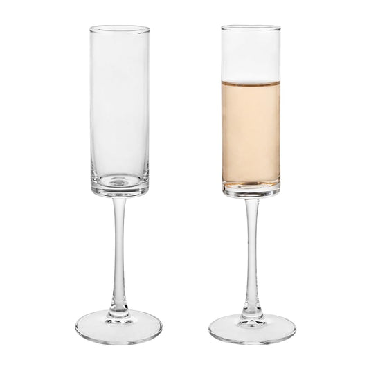 BTGLLAS Champagne Flutes Set of 4, 160ML - Elegant Glass Champagne Flutes for Celebrations - 5.5oz Capacity, Clear (Glass, 4Pcs160ML)