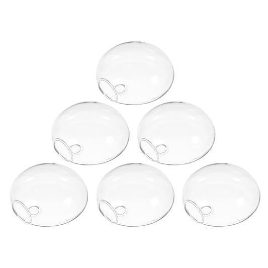 NUOBESTY Wall Hanging Glass Vase for Indoor Plants Hydroponic Glass Terrarium Planter Decor Set of 6 for Home Office Gardening