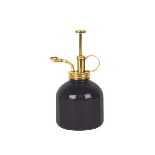 Modern Sprout Plant Mister, 8 oz Indoor Watering Can, Aesthetic Plant Sprayer & Water Mister Spray Bottle, Garden Watering Can for Seed Starting, Vintage-Inspired Gift for Green Lovers - Black