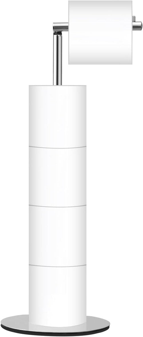 Housen Solutions Toilet Paper Holder Stand - Modern Free-Standing Design for 4 Rolls | Chrome Finish