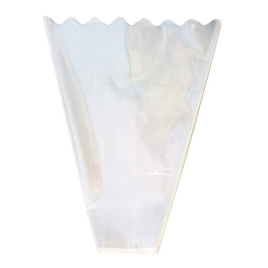 BBJ WRAPS Flower Sleeves for Bouquets Clear Rose Flower Bouquet Packaging Bags Floral Arrangement Supplies, 100 Counts (L)