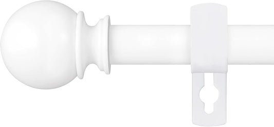 Skiennix Heavy Duty Metal Curtain Rod - Adjustable 28 to 48 Inch, 5/8" Diameter, Includes Bracket