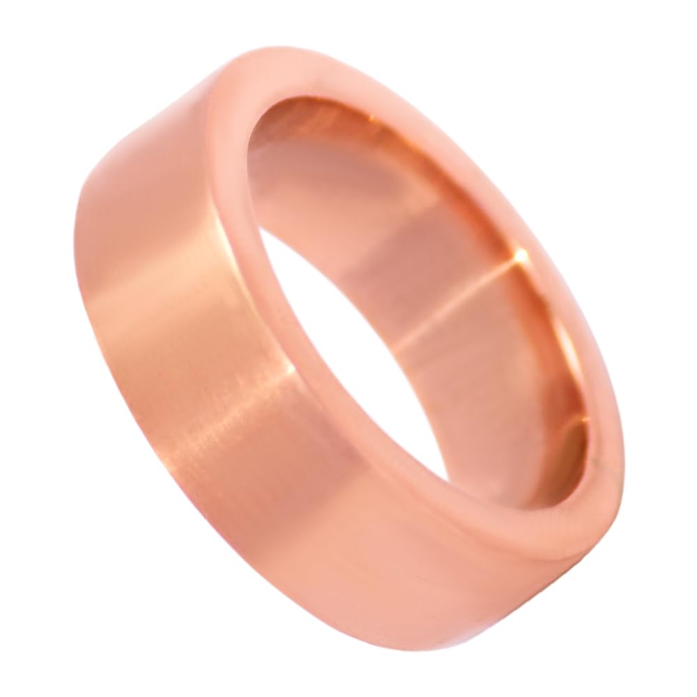 Krishnaa Jewels Pure Copper Handmade 2mm Heavy Thick Band Ring Ethnic Gift Jewelry for Men and Women (15)