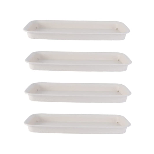 BESPORTBLE Planter Tray: 4pcs Plastic Plant Saucer, Rectangular Planter Pot Saucers, Plant Trays Rectangle Square Pans