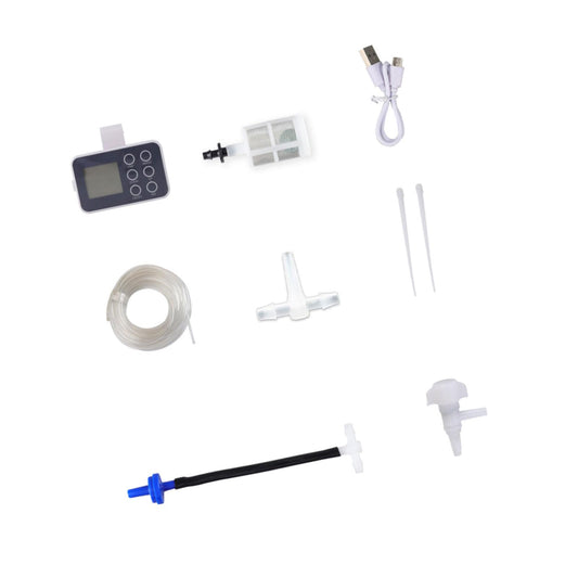 Adjustable Drip Irrigation Set for Housegreens with 15 or 20 Outlets and 300 Seconds Watering Duration ABS Automatic Plant Irrigator