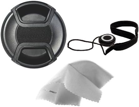 Digital Nc Pinch 80D (55mm) Lens Cap Center for Canon EOS + Lens Cap + Microfiber Cloth