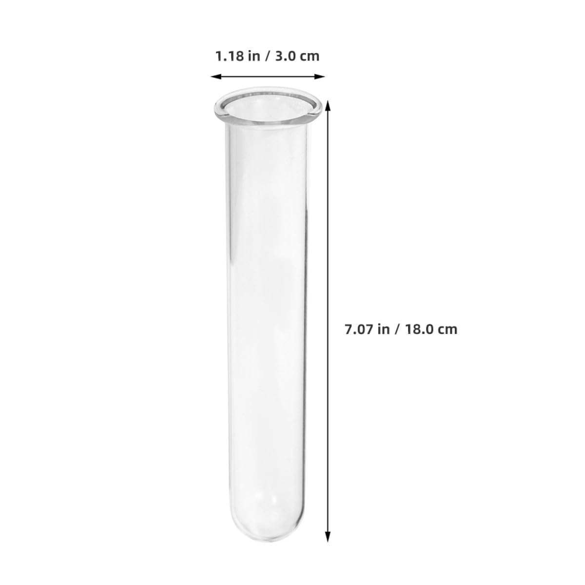 UTHCLO 4Pcs Glass Test Tube Vases for Plant Propagation, Hydroponic Glass Planter Tubes 2.5X3X18Cm, Desktop Terrarium Plant Holders for Home Garden Decoration