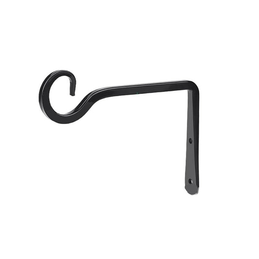 JTJIYN 2PC Plant Hangers Outdoor Hanging Bracket Metal Wall Flower Pot Support Hanger Hook for Hanging Lanterns(Black-6inch)