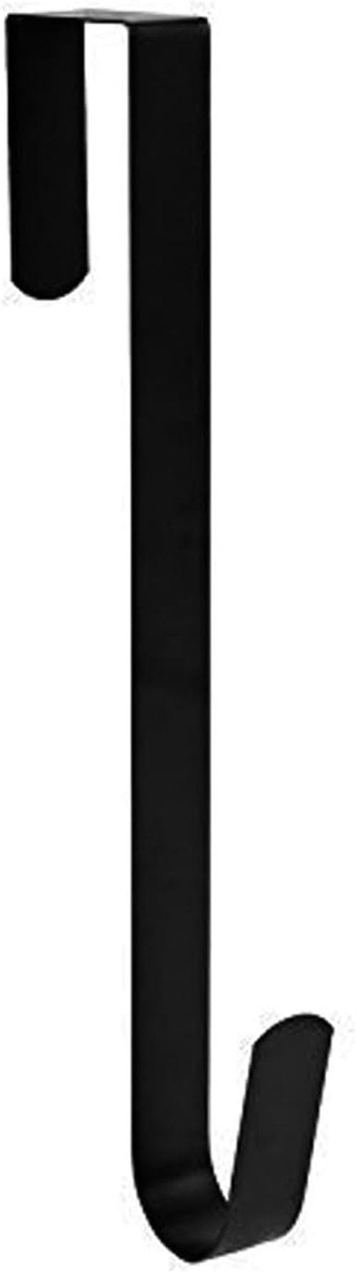 Metal Over The Door Wreath Hanger by [Brand Name] - 13-Inch Hook for Christmas Decor, Black Finish