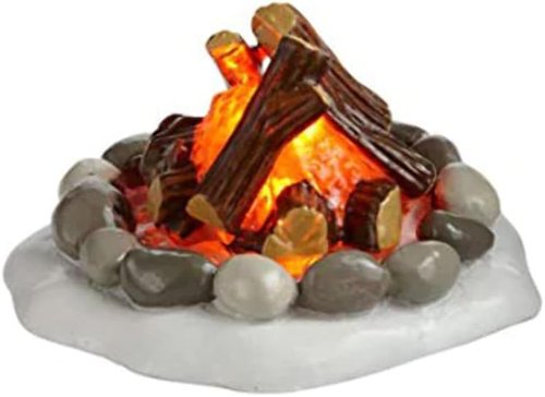 Department 56 Lit Fire Pit Accessory Figurine - 1.5 Inch Village Decor Piece
