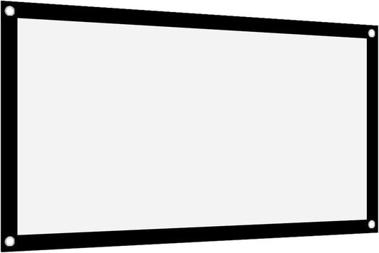 16:9 16:9 (40 inches) Projection Screen, Non Crease White Projector Screen, Thicken Portable Non Crease Soft White