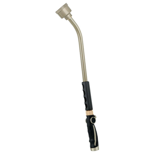 RESTMO Long Watering Wand, 24 Inches Gentle Soft Full Shower Sprayer Wand with Thumb Flow Control, Heavy Duty Metal Hose Wand for Hanging Baskets, Shrubs, Plants, Flowers, Garden and Lawn