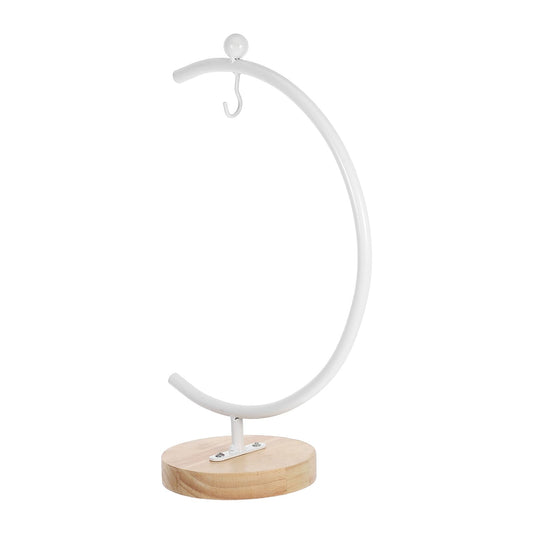 PRETYZOOM Ornament Display Stand with Base Stable Iron Hanging Hook for Air Plants and Glass Terrarium Globes Space-saving Rack for Tabletop Decor Elegant Holder for Ornaments
