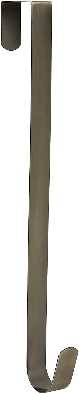 Sattiyrch 15" Wreath Hanger - Durable Steel Over The Door Hook in Elegant Bronze Finish