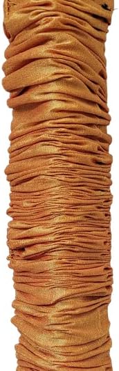 Bold Bedding 9 Cord & Chain Cover, feet Tube Type, Dupioni Faux Silk Fabric, Use for Chandelier, Lighting, Wires (Gold)