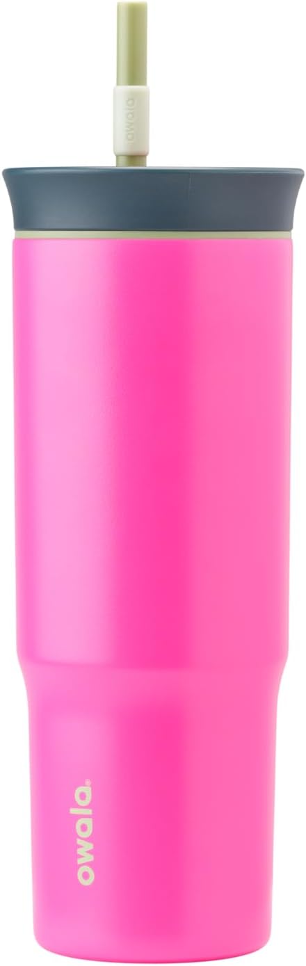 Owala Stainless Steel Travel Tumbler - Triple Layer Insulation, Spill-Resistant Lid, 24 oz | Watermelon Breeze