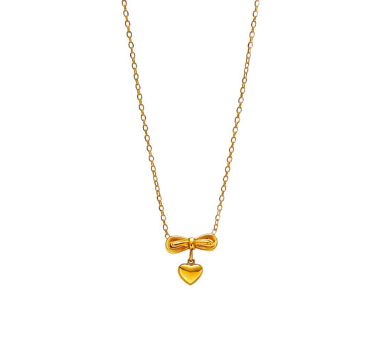 18k Gold Plated Heart Necklace for Women, Adjustable 18-20 Inch Love Heart Pendant Choker, Elegant Gift for Valentine's Day, Anniversary, Birthday for Her, Girlfriend, Wife (Vintage Luxurious)