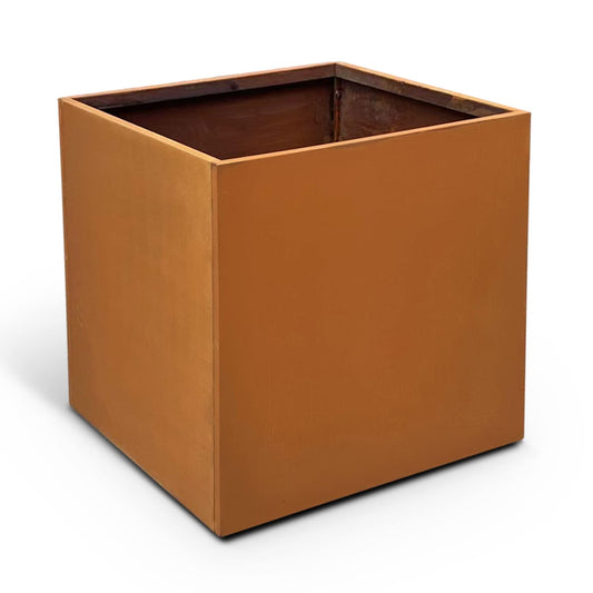 GZGNEEVL Corten Steel Planter Box Metal Square Planters 26 Inch Steel Large Outdoor Planter Tall Plant for Commercial Residential Patio and Backyard