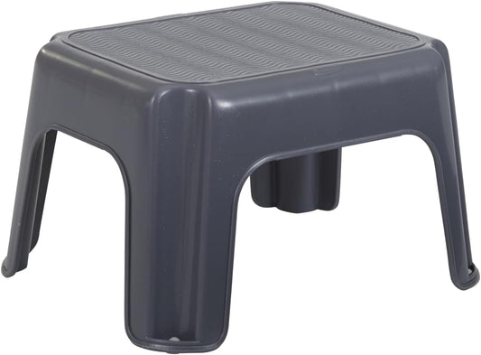 Rubbermaid One-Step Stool - Durable 7" Height Gray Step Stool Holds Up to 200 Pounds | Ideal for Kids, Bathroom, Home, Office, Garage