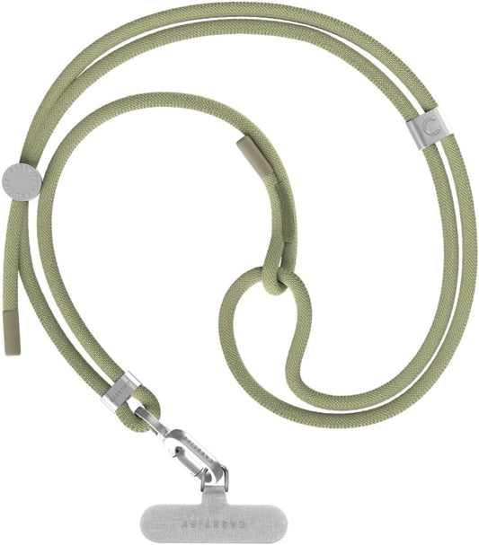 6mm CASETiFY Solid Olive Green Rope Cross Body Strap with Card Holder