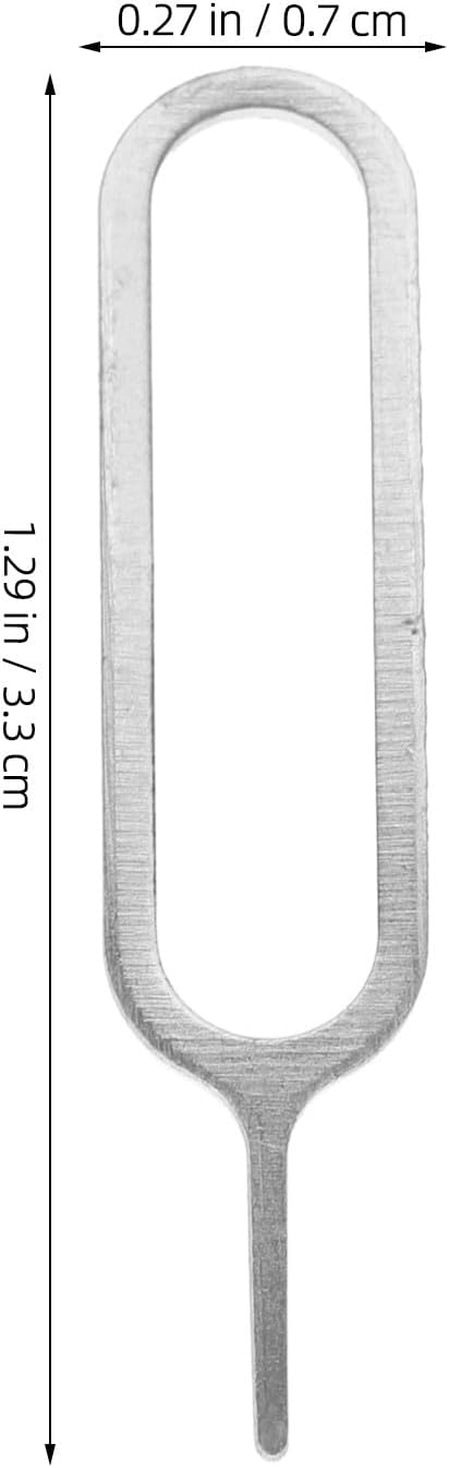500pcs ULTECHNOVO Sim Card Tray Ejector Pins Removal Tools for Smartphones and Phones, Universal Silver Metal Sim