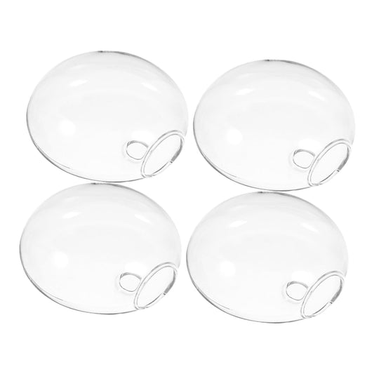 Cabilock Wall Mounted Hydroponics Glass Plant Vase Hanging Terrarium for Indoor Plants 4-Piece Set for Home Decor