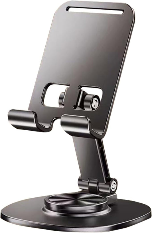 AKINLOAF Dual Folding Cell Phone Stand Fully Adjustable Foldable Desktop Phone Holder Cradle Dock, Thick Case Friendly