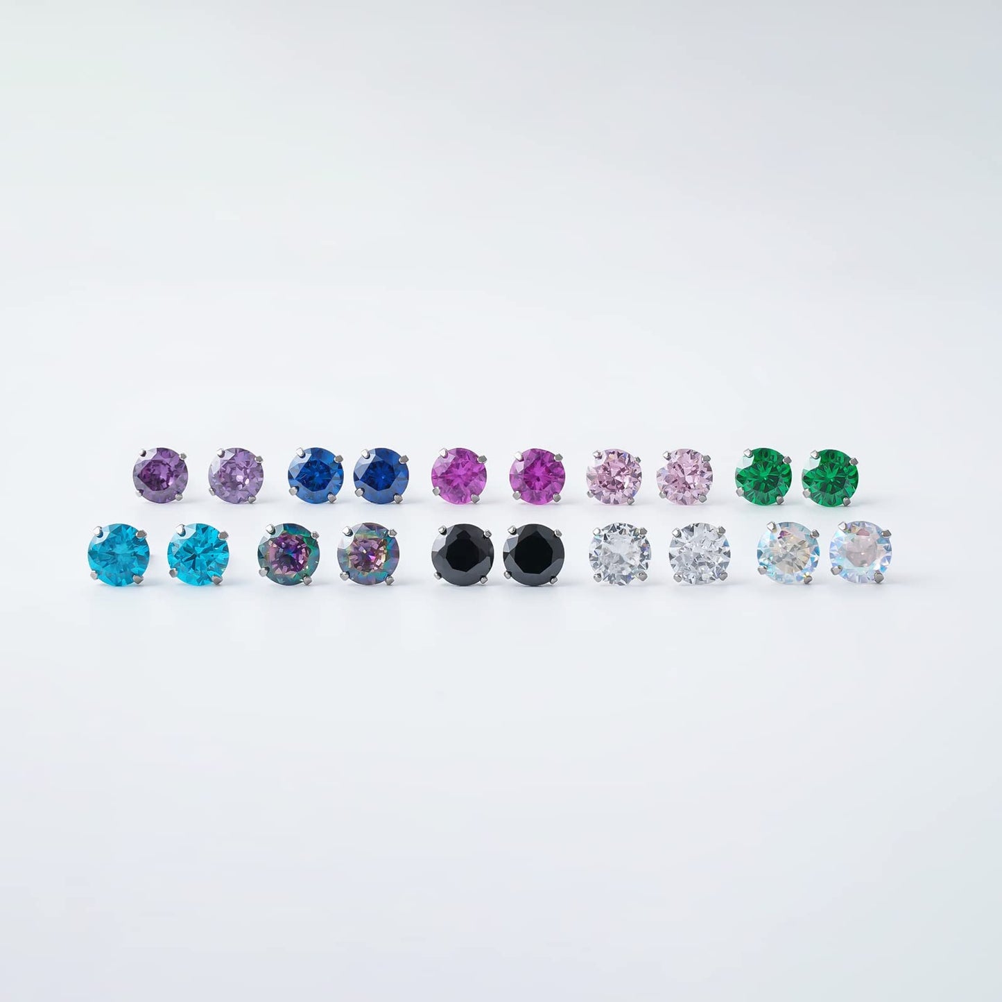1 Pair Implant Grade Titanium Stud Earrings Set Hypoallergenic 3mm 4mm 5mm 6mm Cubic Zirconia G23 Titanium Earring Studs for Women Men for Sensitive Ear (4mm black)