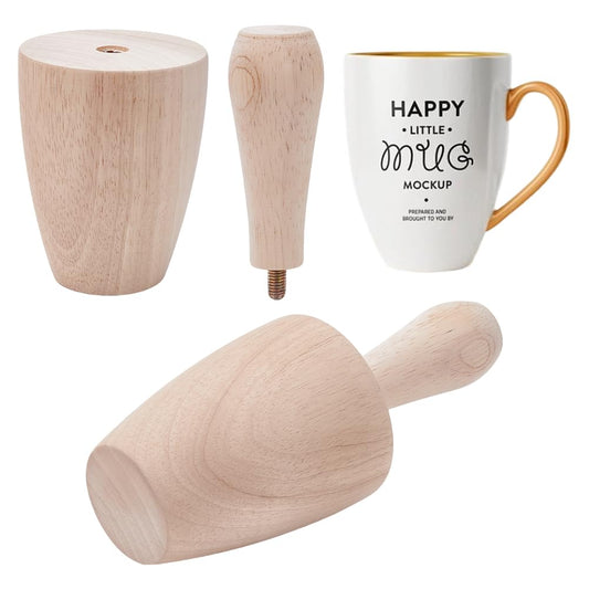 BENECREAT 7.8 x 3.2 inch Cup Pottery Mold, Wood Cup Pottery Mold, Pottery Shaping Tool for DIY Pottery Cup Ceramic Cup Mug Vase Art Making