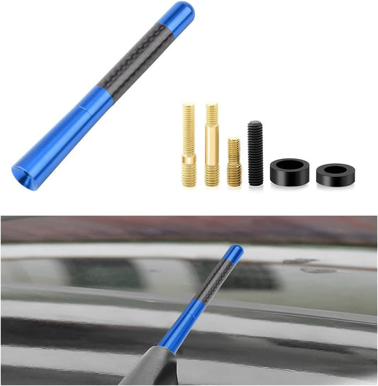Yourkar 4.72 Inch Car Short Antenna, Aluminum Auto Roof Mount Short Antenna, Radio Antenna Mast Replacement with Screws