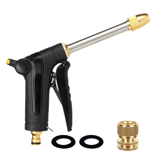 BEEBTBMAKE Upgrade Garden Hose Nozzle Sprayer - Heavy Duty Adjustable Water Hose Nozzle with 3/4" GHT Quick Connector for Car Washing, Cleaning, Watering Plants and Showering Pets