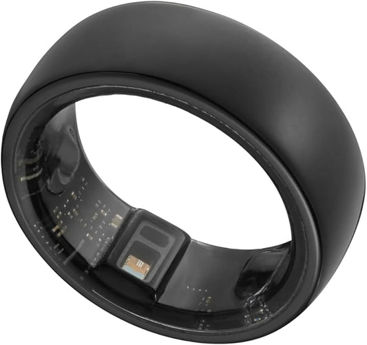 Smart Ring, Activity Trackers, Sleep Ring, Fitness Tracking, Stress Tracker, Heart Rate, Meditation, Temperature, Respiratory, No App Subscription, Women, Men, iOS, Android (Black, 10)