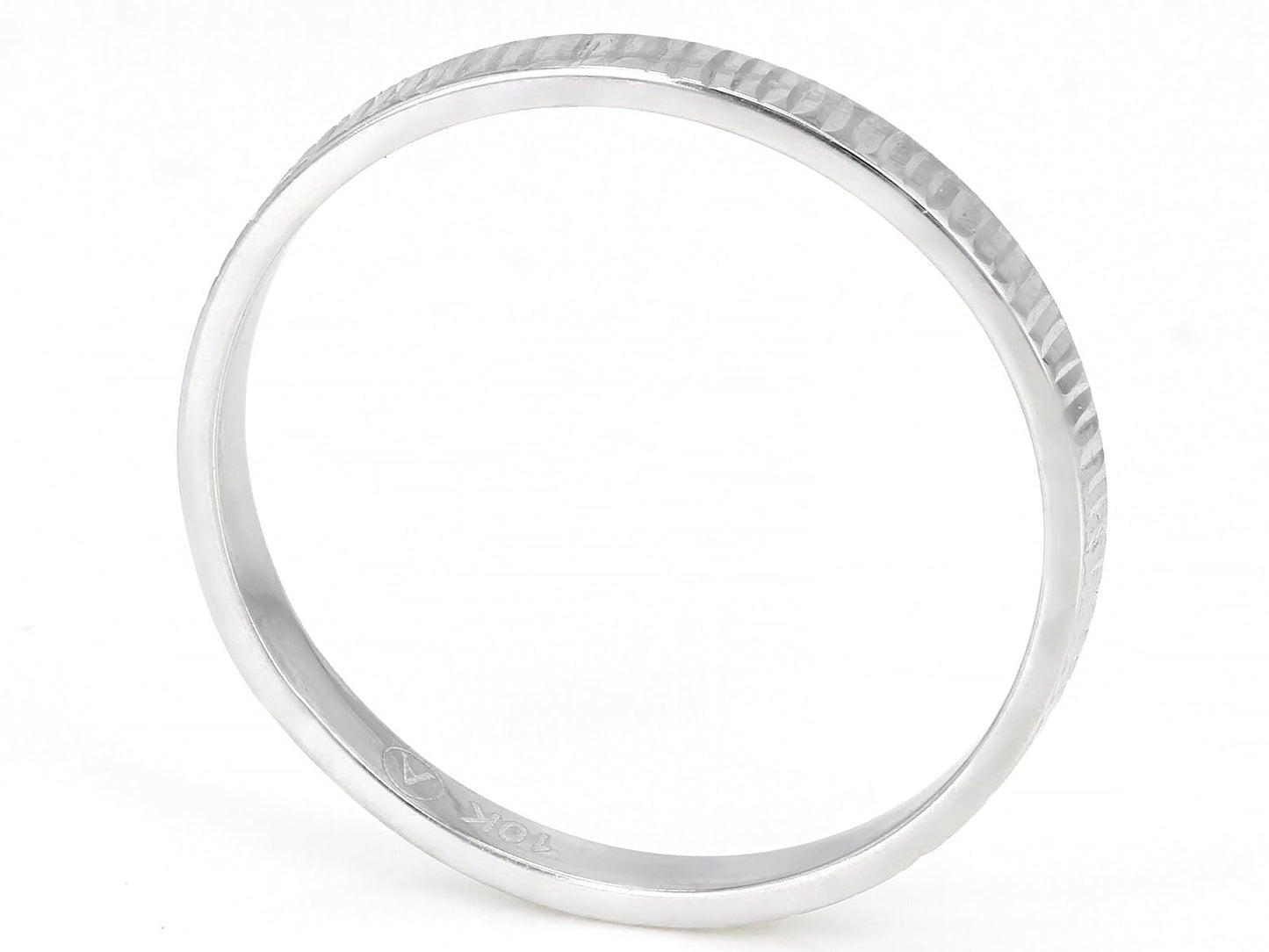 JTV 10K Gold 2 mm Textured Band Ring - Unisex Wedding Band - Elegant, Durable, & Comfortable for Everyday Wear, Anniversary, or Gift