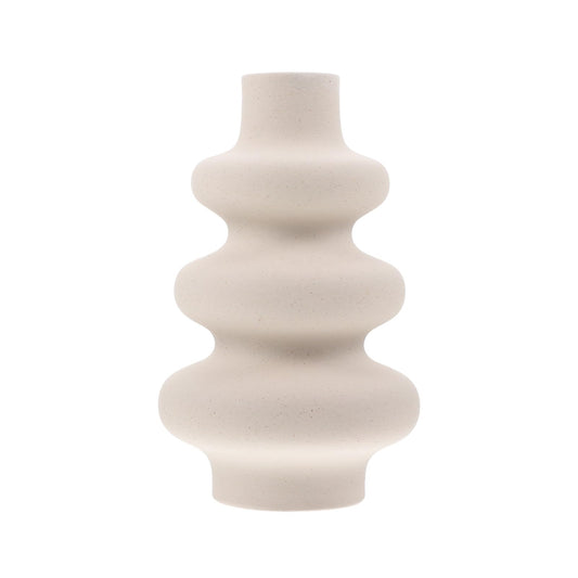 Beaupretty Matte Frosted Ceramic Geometric Flower Vase DIY Craft Decorative Floral Ornament Home Décor Accent for Living Room and Office