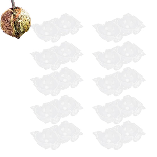 10PCS Air Layering Pods, Reusable High Pressure Plant Propagation Tray Rapid Plant Rooting Grow Box Grafting Device for 3-9mm Tree Plant Branches Asexual Reproduction